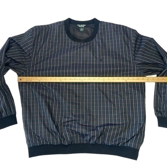 Brooks Brothers Golf Jacket Mens Sz L Black Plaid Vintage Country Club Pullover - Picture 11 of 16
